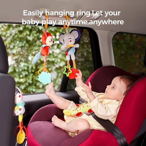 TUMAMA 4 Pack Baby Sensory Plush Toys