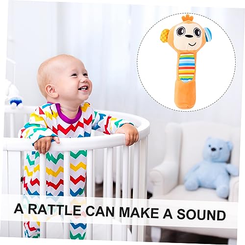 SUPVOX Plush Rattle Monkey Toy for Newborn Baby