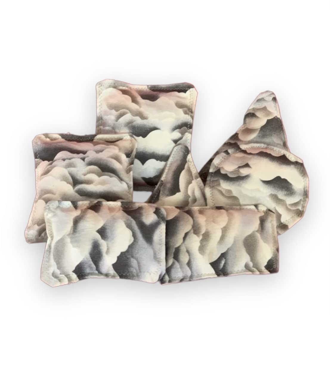 Handmade Baby Toddler Shape Cloud Print Pillow Plushie Set
