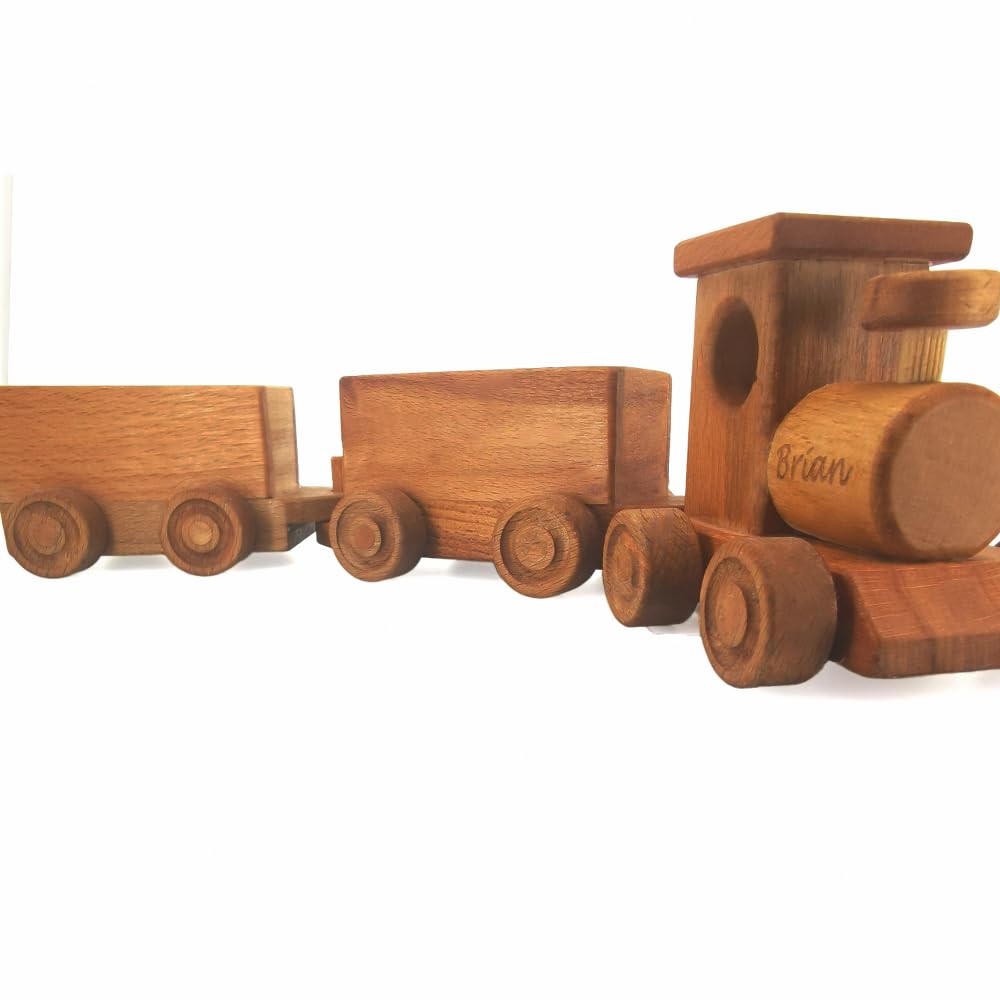 Personalized Wooden Train Set for Toddlers