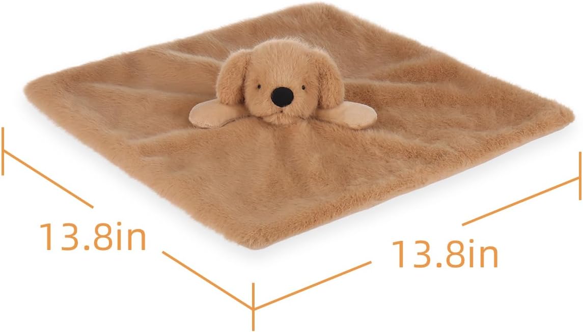 Apricot Lamb Taupe Security Blanket for Babies 1