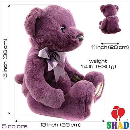 SHAD Teddy Bear Plush Toy Soft and Cuddly Stuffed Animal for Kids