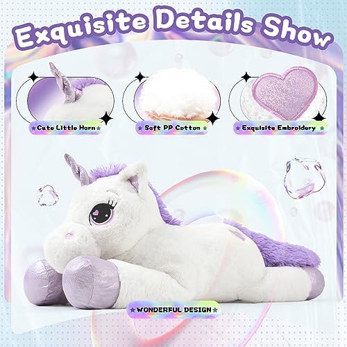 Big Unicorn Plush Pillow for Girls - 31