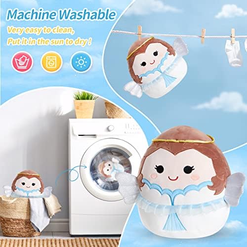 BSTAOFY Cute Angel Plush Pillow with Wings and Halo