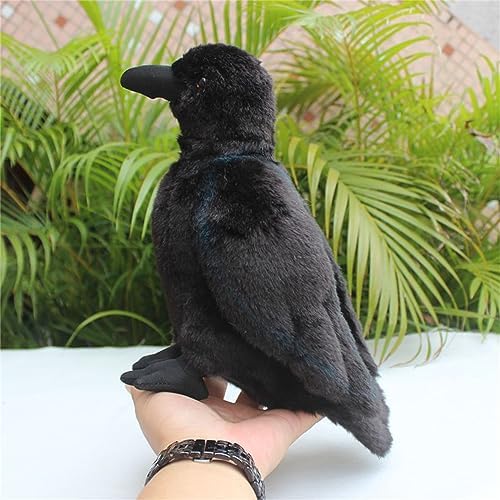 Whrigud Realistic Crow Plush Pillow Toy