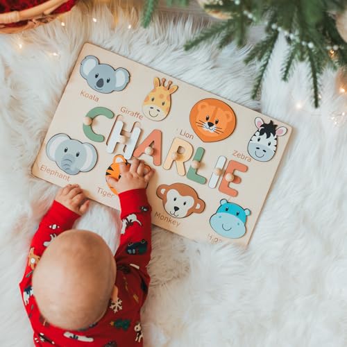 Personalized Name Puzzle with Animal Figures