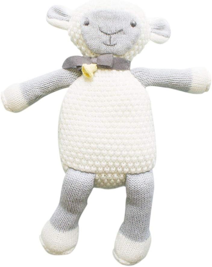 Baby Lola The Lamb Rattle Toy 100 Cotton Eco-Friendly 7-Inch