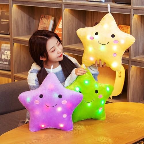DearSun 13 Twinkle Star Plush Pillow Night Light