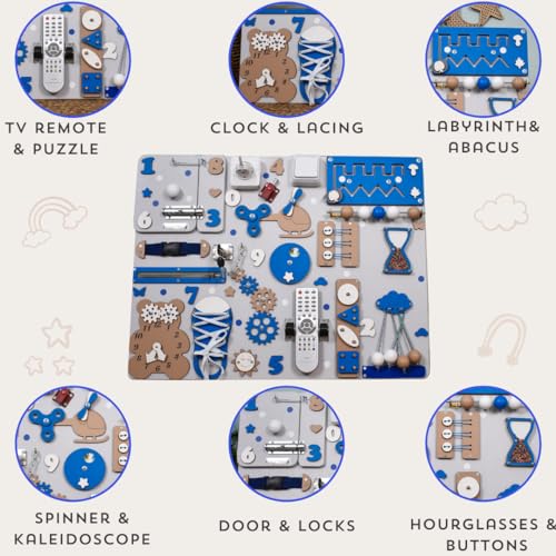 1-2-3 Year Old Toy Busy Board Montessori Learning Kit