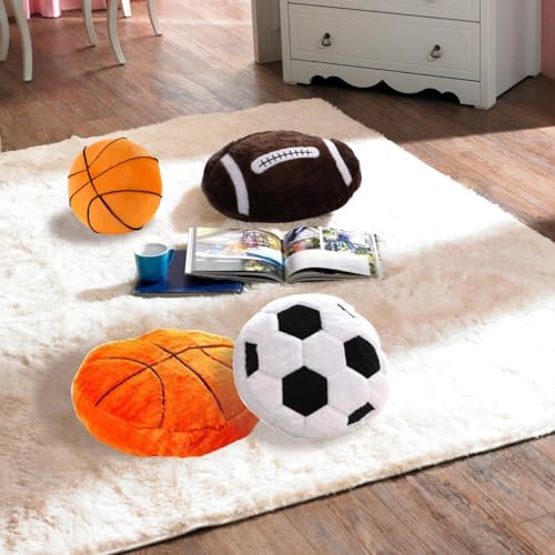 Baseball Plush Pillow - Fluffy Soft Throw Toy for Kids