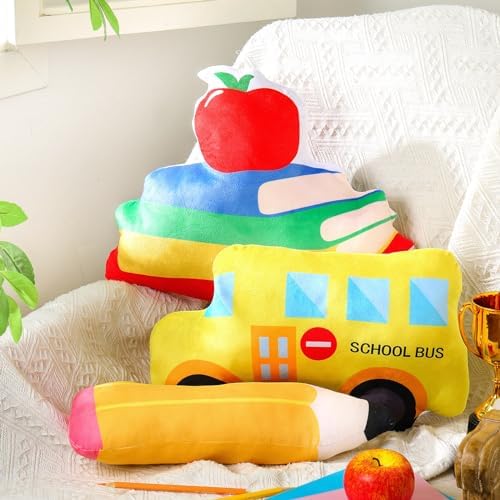 Suzile 3 Pcs 16 Inch Back to School Plush Pillows 1