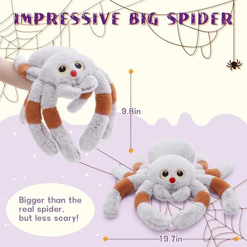 MaoGoLan 20 Inch Giant Spider Plush Pillow