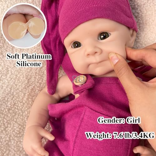 Oppaionaho 19 Silicone Reborn Baby Doll with Birth Certificate