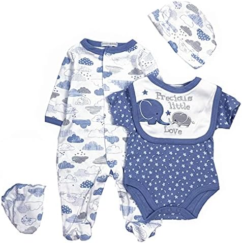 Pedolltree Reborn Baby Boy Dinosaur Outfit 5pcs Set