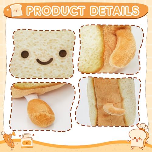 Pacreck Toast Bread Plush Pillow Toy 12in