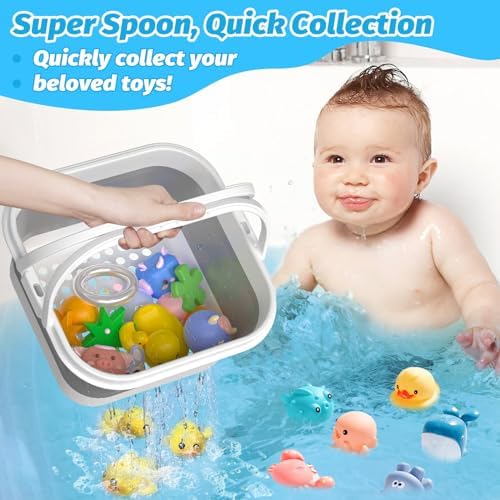 Anivia Foldable Bath Toy Storage Organizer Gray 1