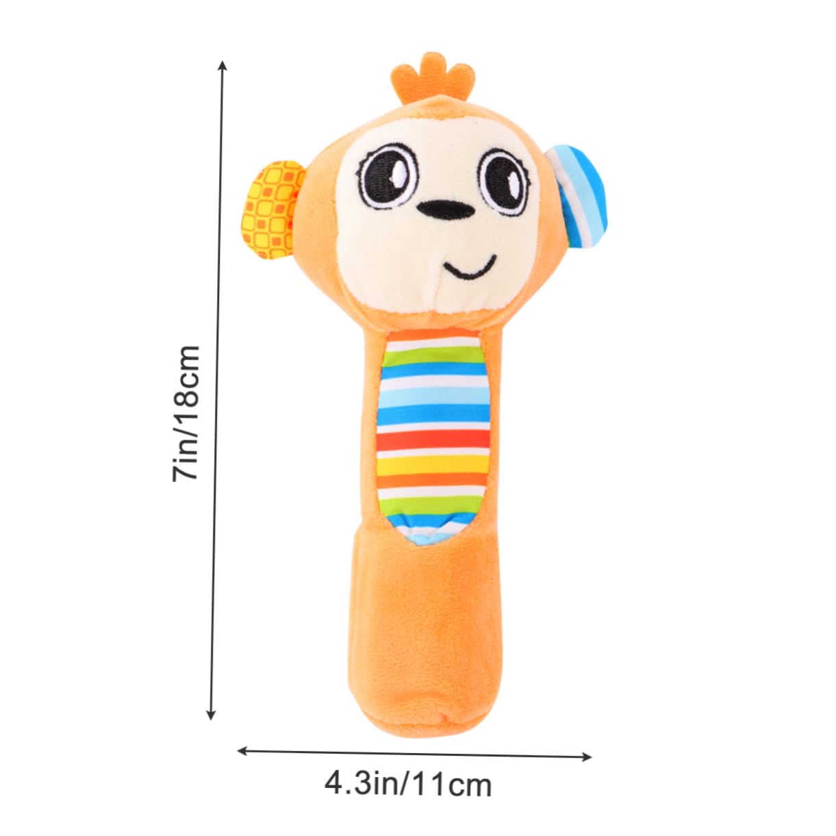 Milisten Plush Animal Rattle with Orange Fabric