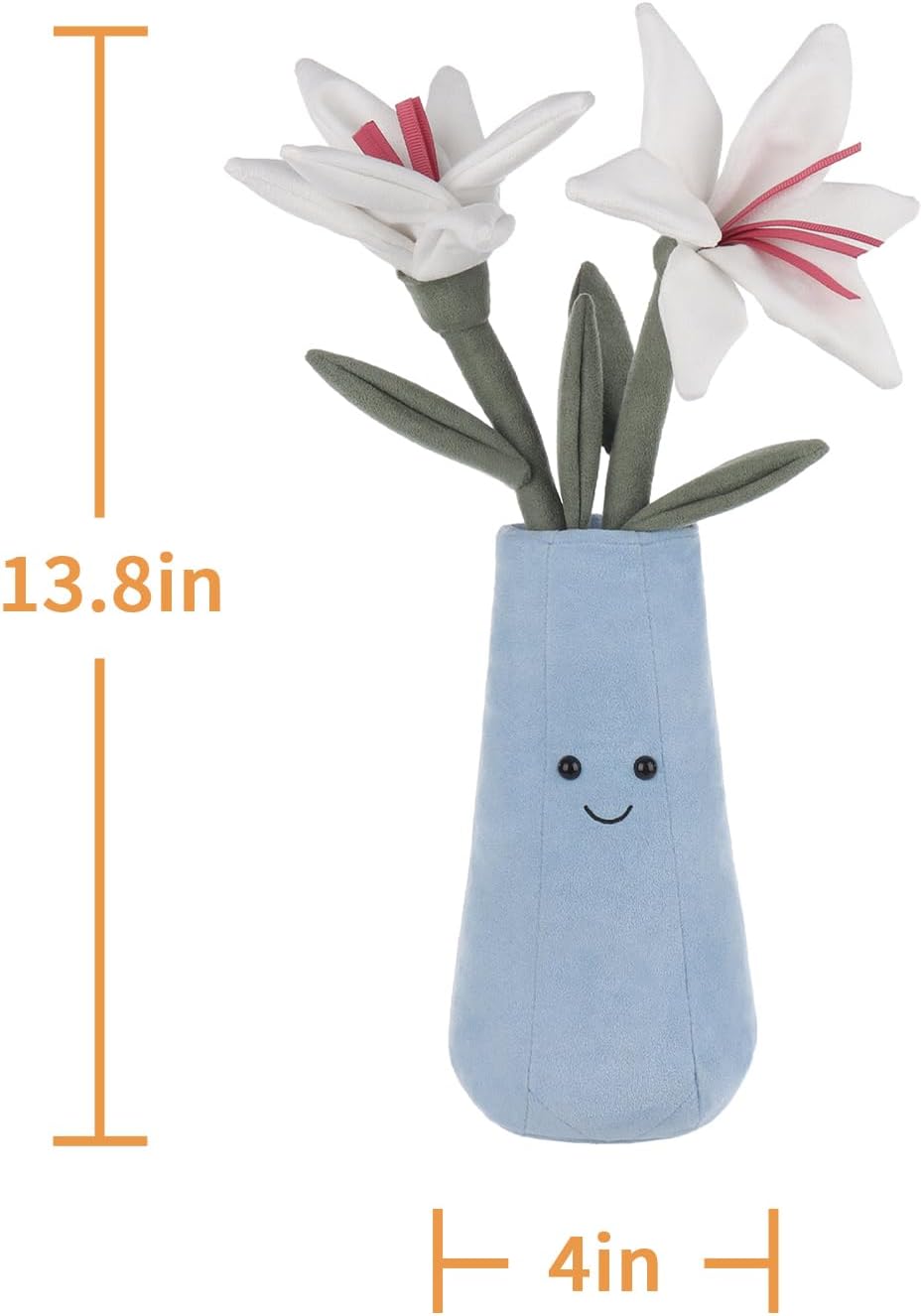 Apricot Lamb Potted Flower Lily Vase Plant Stuffed Animal 138 Inches