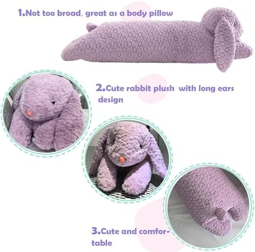 Hofun4U Rabbit Plush Pillow 35 Inch Christmas Gift for Kids and Adults