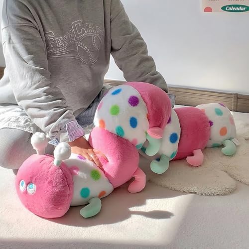 Hofun4U Caterpillar Plush Pillow - Pink 35 Inch
