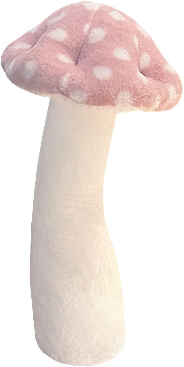 Hofun4U Mushroom Plush Pillow - 39 Inch Pink Stuffed Decorative Pillow