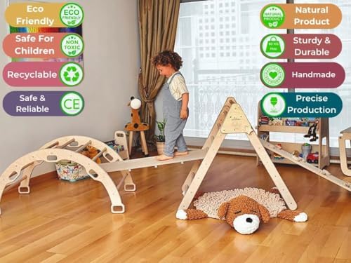 Kidodido Montessori Wooden Climbing Set for Kids