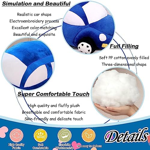 Zhidiloveyou Car Shaped Plush Pillow Toy for Kids