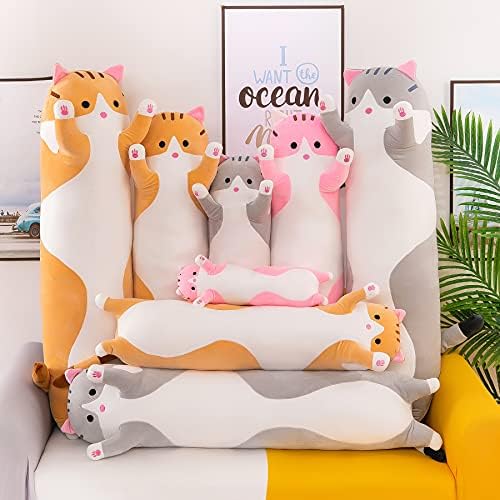 Cute Cat Plush Body Pillow 59 Inch Soft Sleeping Pillow