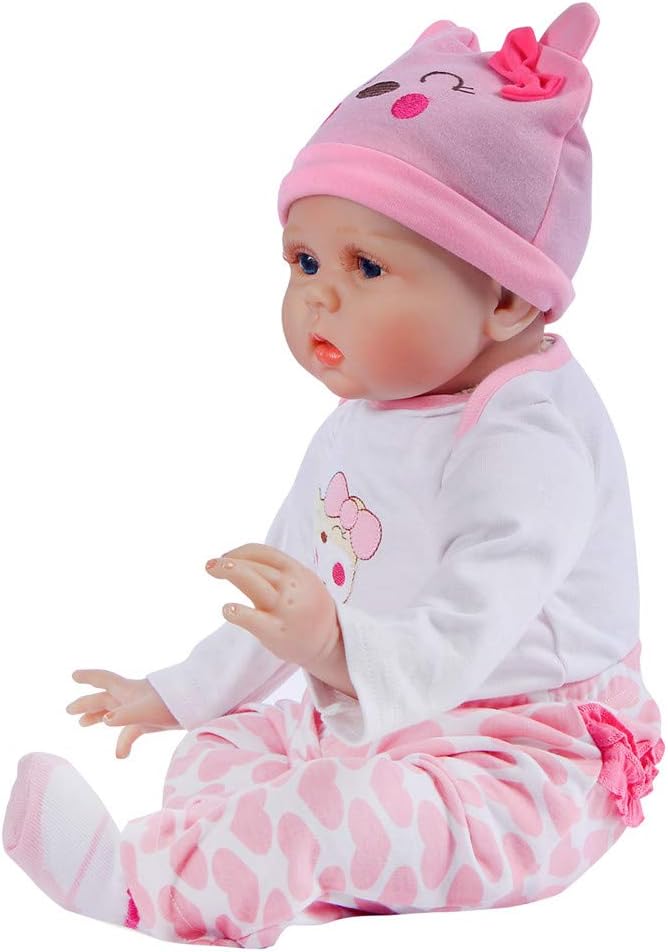 OYESY Reborn Baby Doll Pink Outfit 4pcs Set