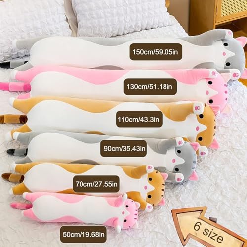 Somao Long Cat Plush Pillow Soft Hugging Pillow for Kids