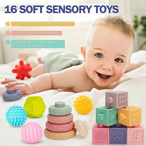 Jyusmile 5 in 1 Montessori Baby Toy Set