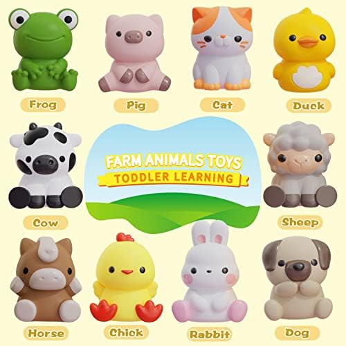 AuroTops Farm Animals Learning Toy Set for 1-3 Year Olds
