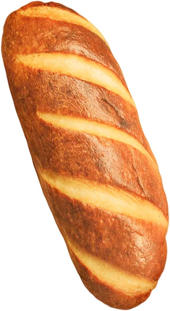 Wepop 40 in 3D Simulation Bread Shape Plush Pillow