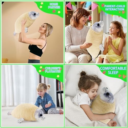 20 Molting Seal Plush Pillow Chubby Blob Seal Stuffed Animal
