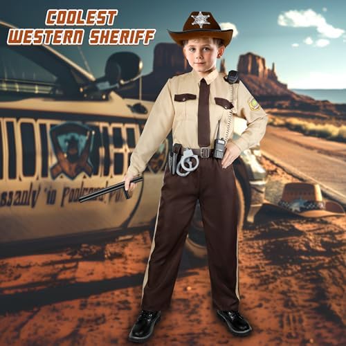 GIFTINBOX Kids Sheriff Costume with Accessories