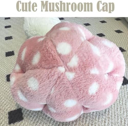 Hofun4U Mushroom Plush Pillow - 39 Inch Pink Stuffed Decorative Pillow