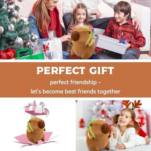 Capybara Plush Stuffed Animal with Turtle Backpack 9 Inch