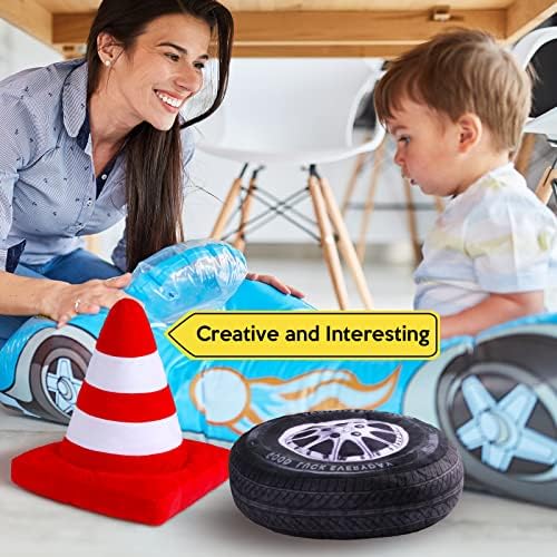 Woanger 2 Pcs Car Room Decor Plush Pillow Set