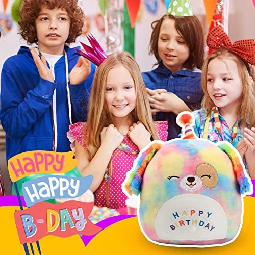 Easfan 12 Rainbow Birthday Dog Plush Pillow 1