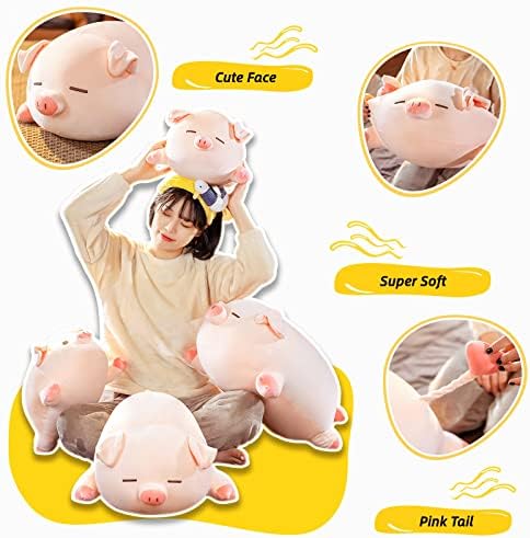 Kawaii Pig Plush Pillow - 157 Inch Soft Cuddle Toy