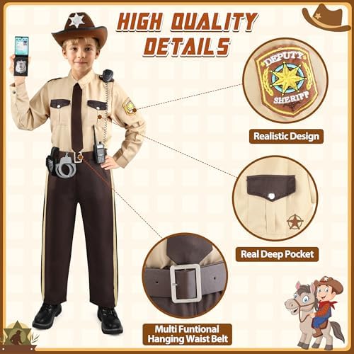 GIFTINBOX Kids Sheriff Costume with Accessories