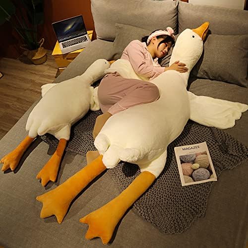 FANGYU Goose Plush Pillow Toy Big White Swan for Everyone