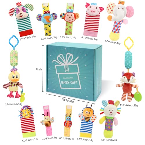 BLOOBLOOMAX Wrist Rattle Sock Set 12pcs Baby Toy