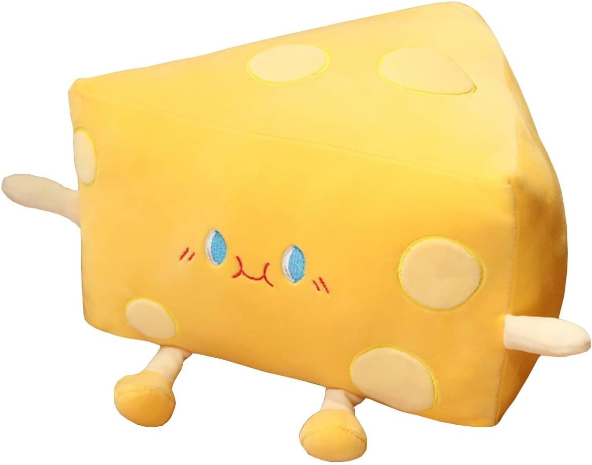 Cheese Stuffed Plush Pillow - Kids Toy for Home Decor