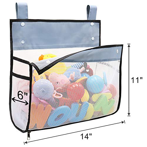 Muchfun Bath Toy Organizer With Hooks and Zipper