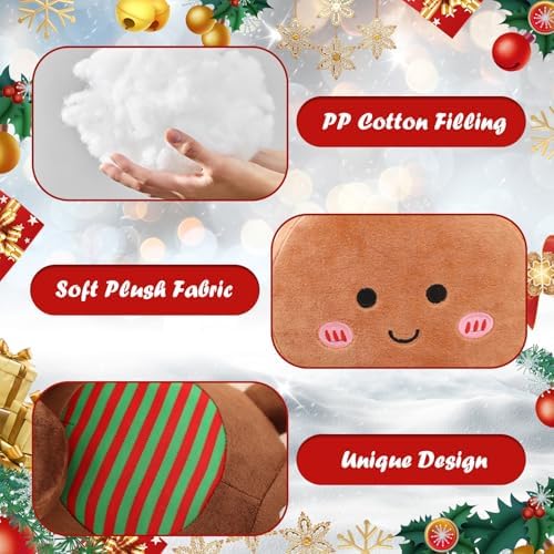 Christmas Gingerbread Man Plush Pillow Decor 1