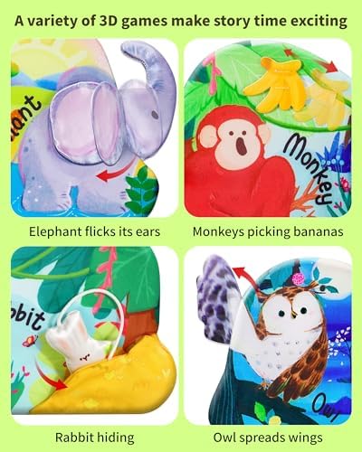 Jovow Baby Books 0-18 Months Teething Tummy Time Toys