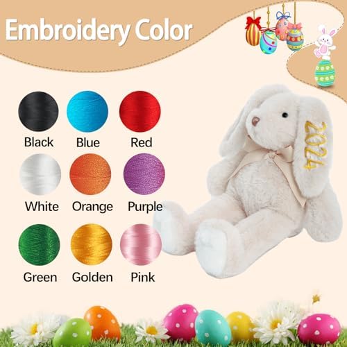 Personalized Embroidered Plush Bunny with Childs Name 1