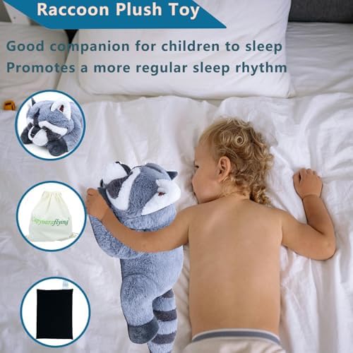 Capybaraflying Raccoon Weighted Plush Pillow