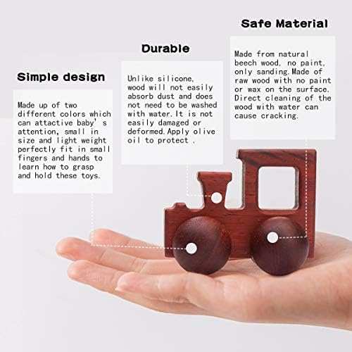 Promise Babe 2pc Wooden Rattle and Car Toys 1